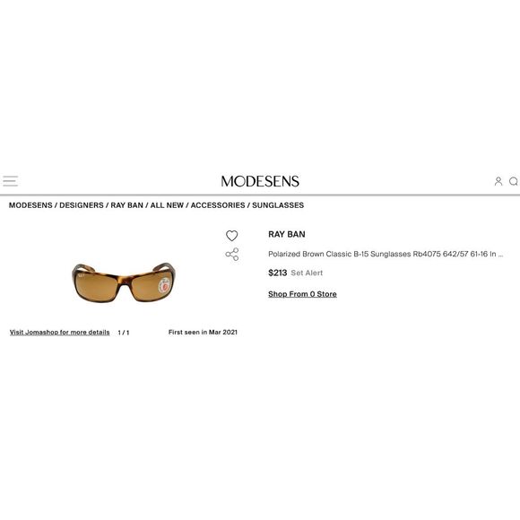 Ray Ban Men's RB4075 Brown Rectangle Sunglasses - Picture 5 of 8